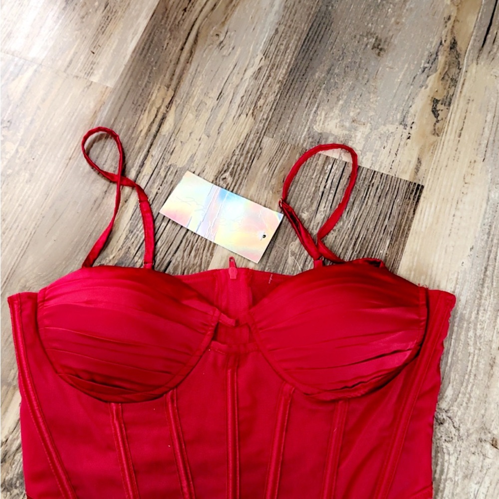 Never worn- brand new Red Corset Top